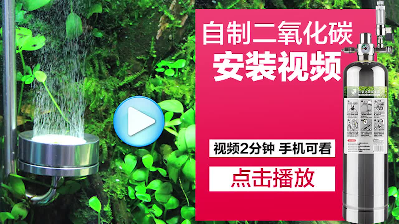 水草鱼缸二氧化碳钢瓶co2发生器套装小缸气瓶diy自制原料二氧化碳钢瓶