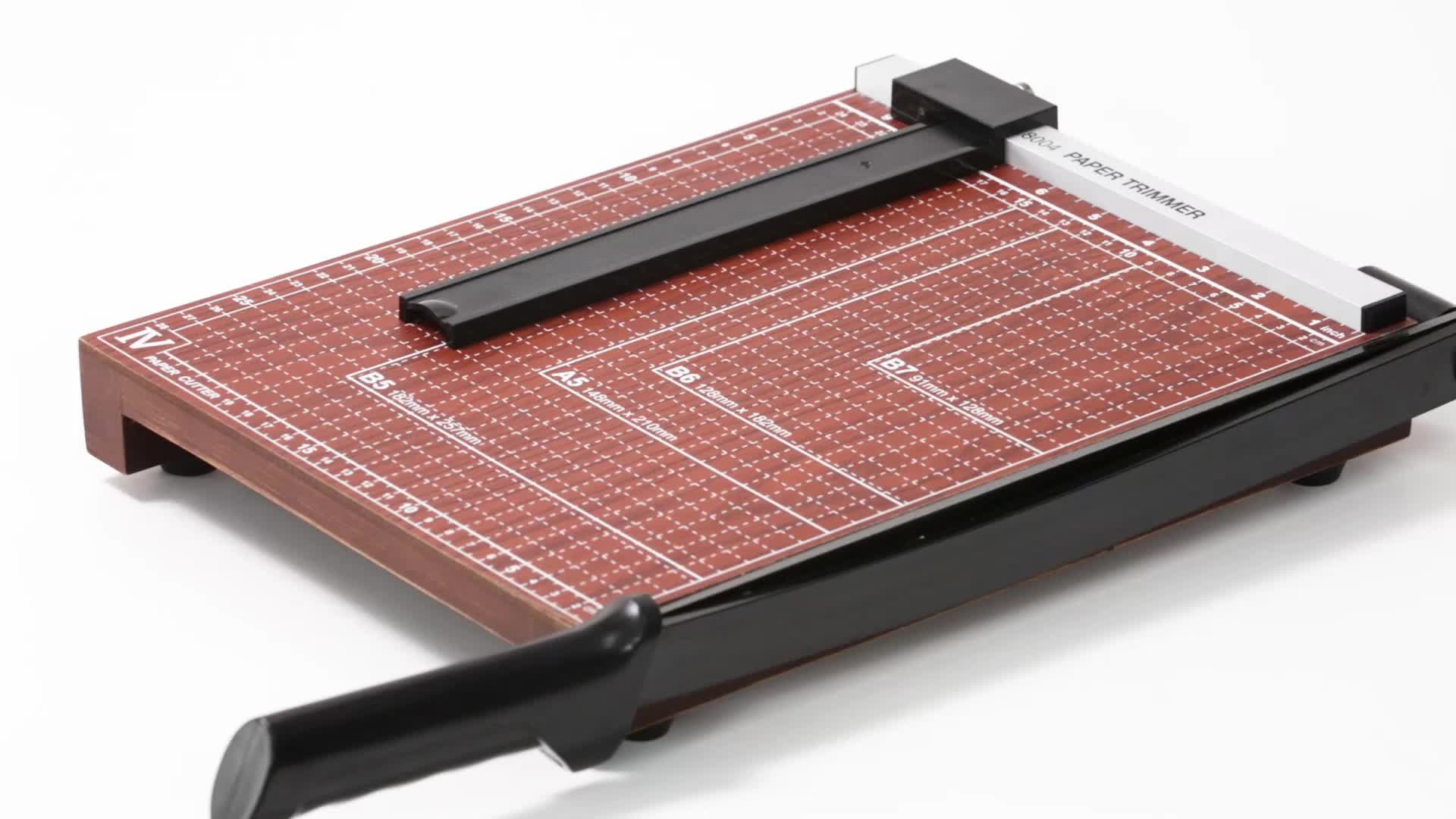 得力deli8004木质切纸机切纸刀裁纸刀裁纸机300mm250mm