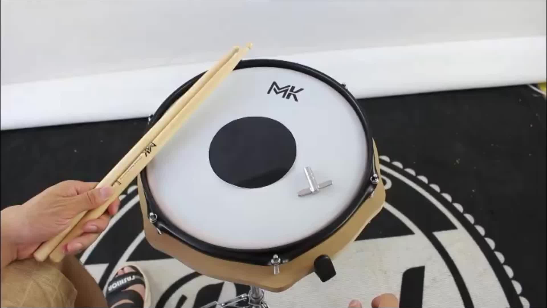 mk 送鼓棒仿真哑鼓套装架子鼓鼓垫练习鼓哑鼓垫12寸初学入门打击板