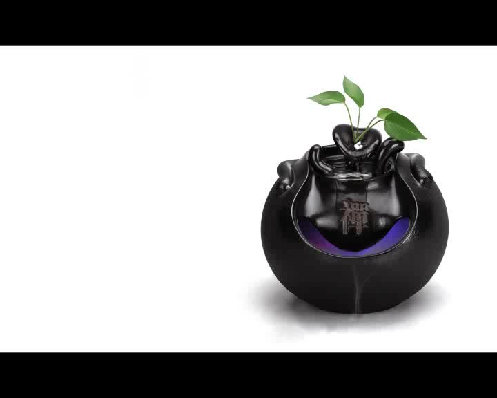 万仟堂正品 流水器 装饰摆件 招财 禅流水 有禅字