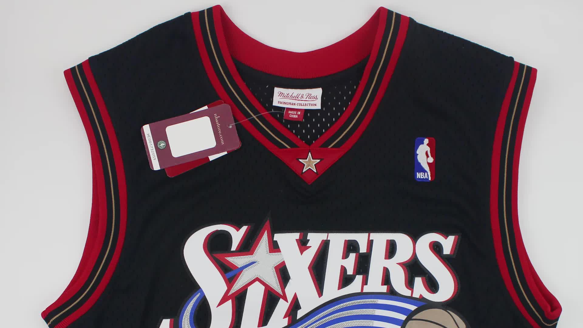 nba mn复古球衣 swingman球迷版刺绣 76人队艾弗森篮球服 球迷礼品