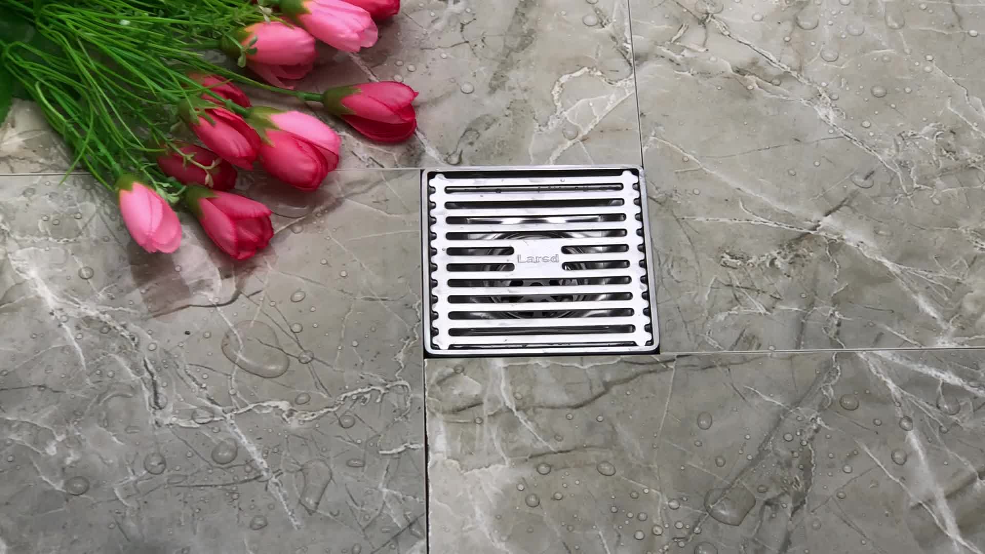 莱尔诗丹 (larsd) 地漏 不锈钢 防臭地漏 浅水封 加厚防堵 大流量淋浴