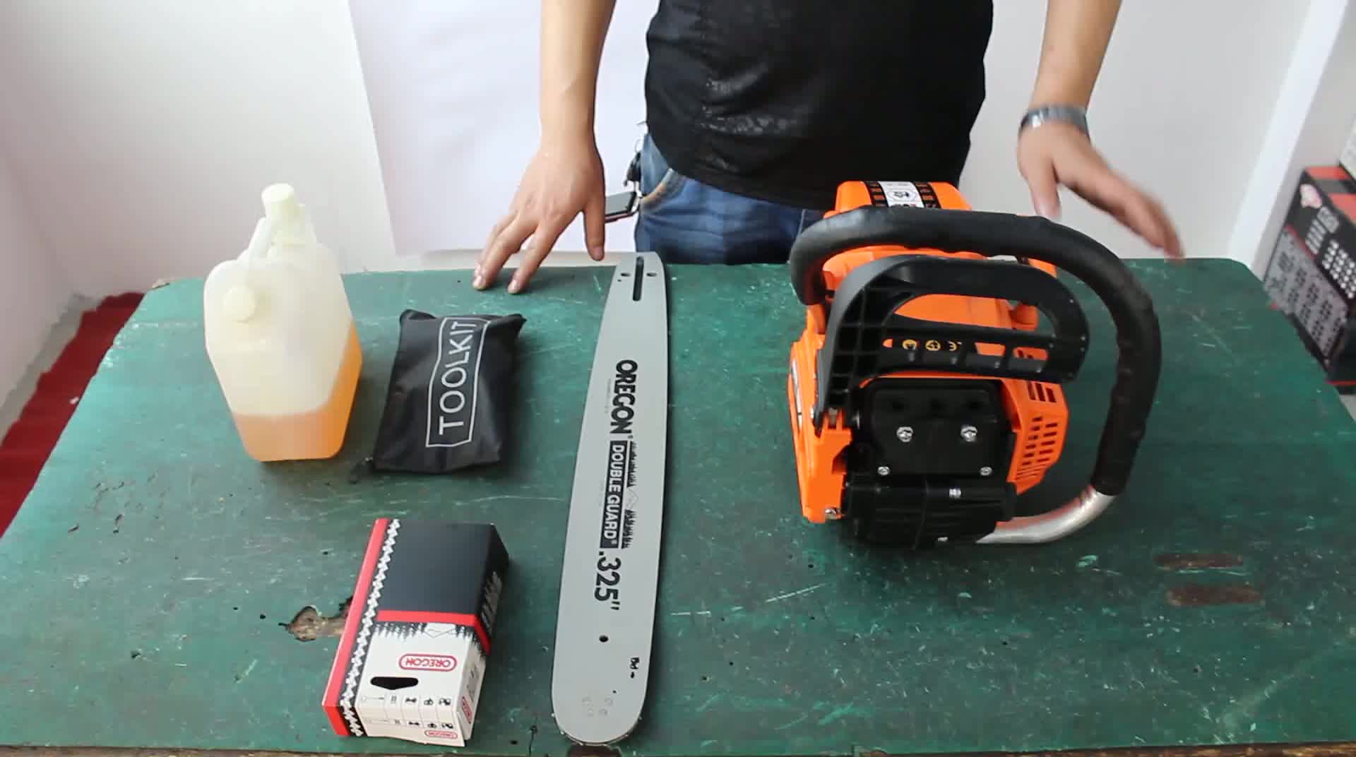 德国森牛5900a汽油锯油锯伐木锯二冲程大功率破冰锯家用电锯砍树机