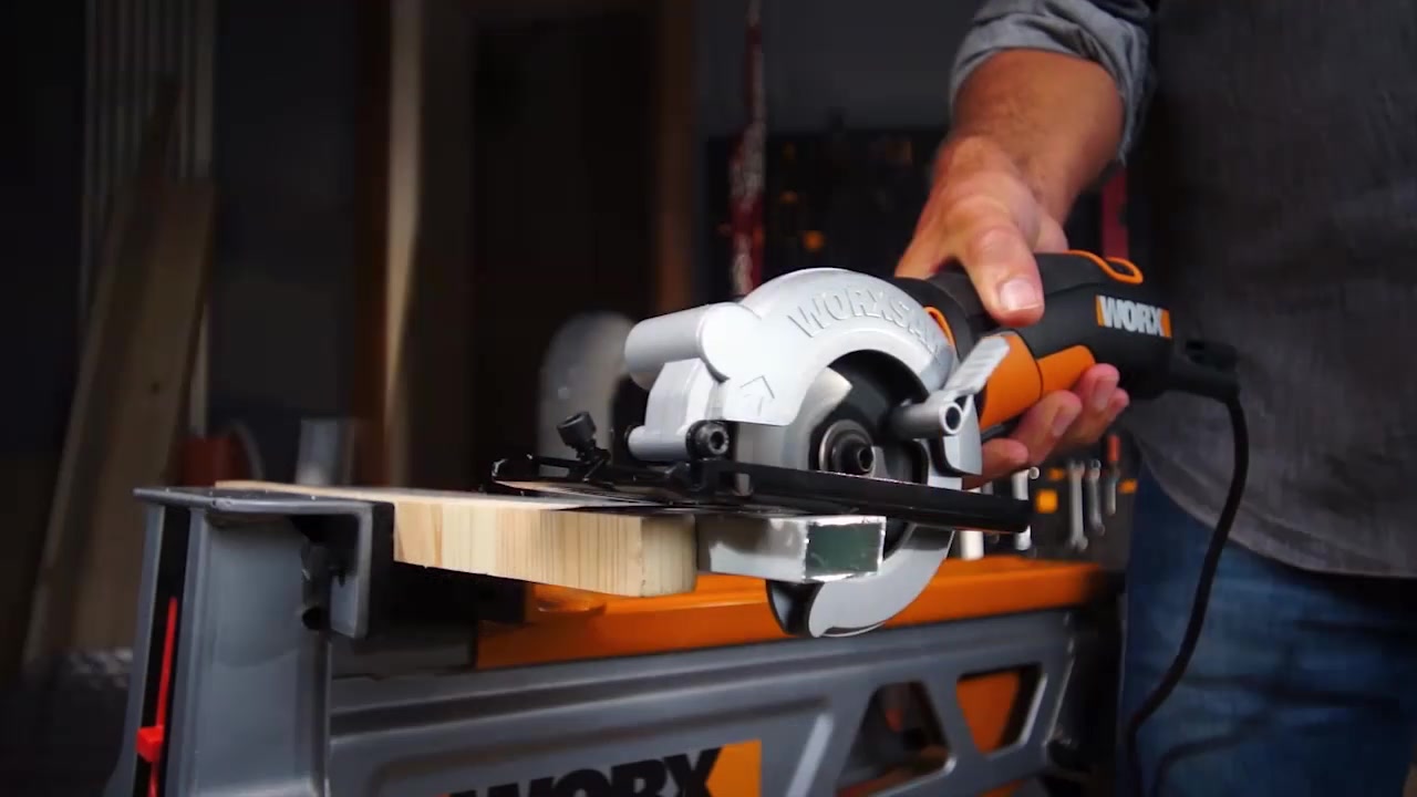 威克士(worx)迷你家用电锯wx423 多功能电圆锯木材切割机圆盘锯手电锯