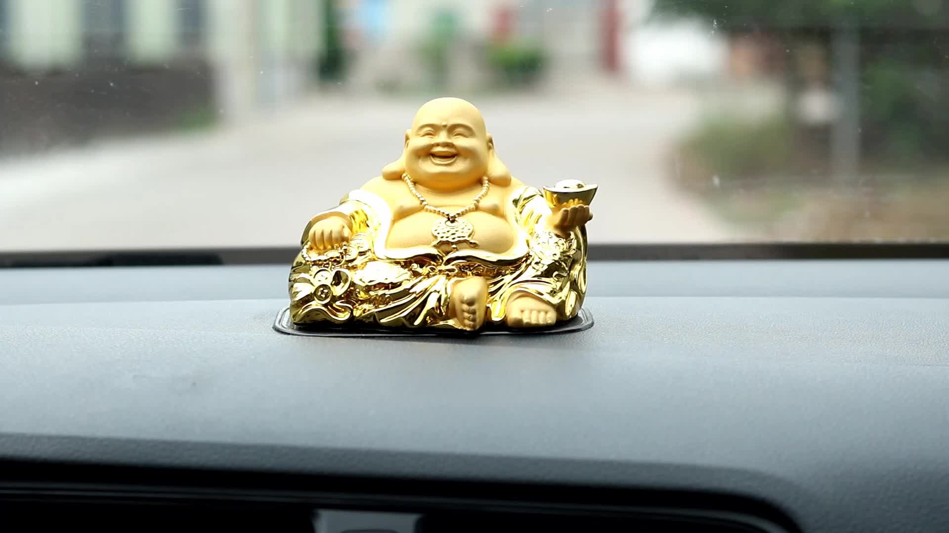 宏途好运弥勒佛汽车摆件车内饰品佛像车上创意保平安车载车饰佛系汽车